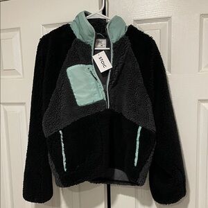 Stoic Women's Black and Mint Jacket